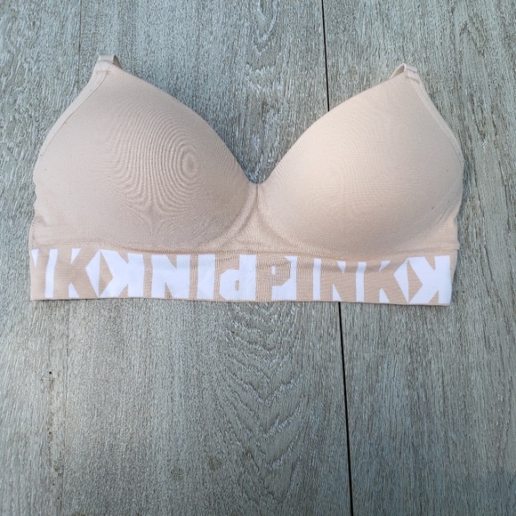 PINK Victoria's Secret Other - VS Pink no wire Logo bra beige small